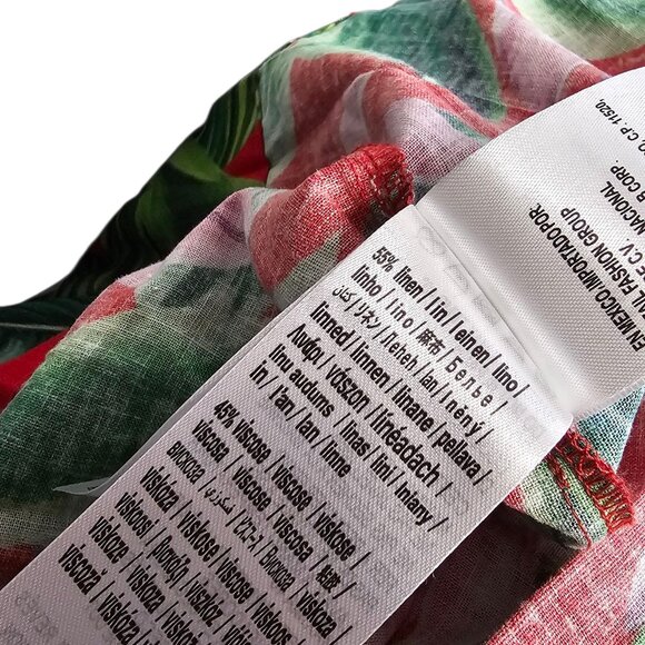 Farm Rio Linen Blend Dream Garden Strappy Drop Waist Midi Dress, Boho, XXS - Picture 13 of 13